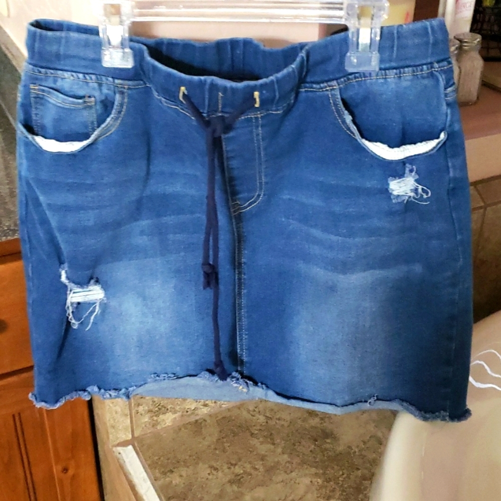 YMI denim skirt.